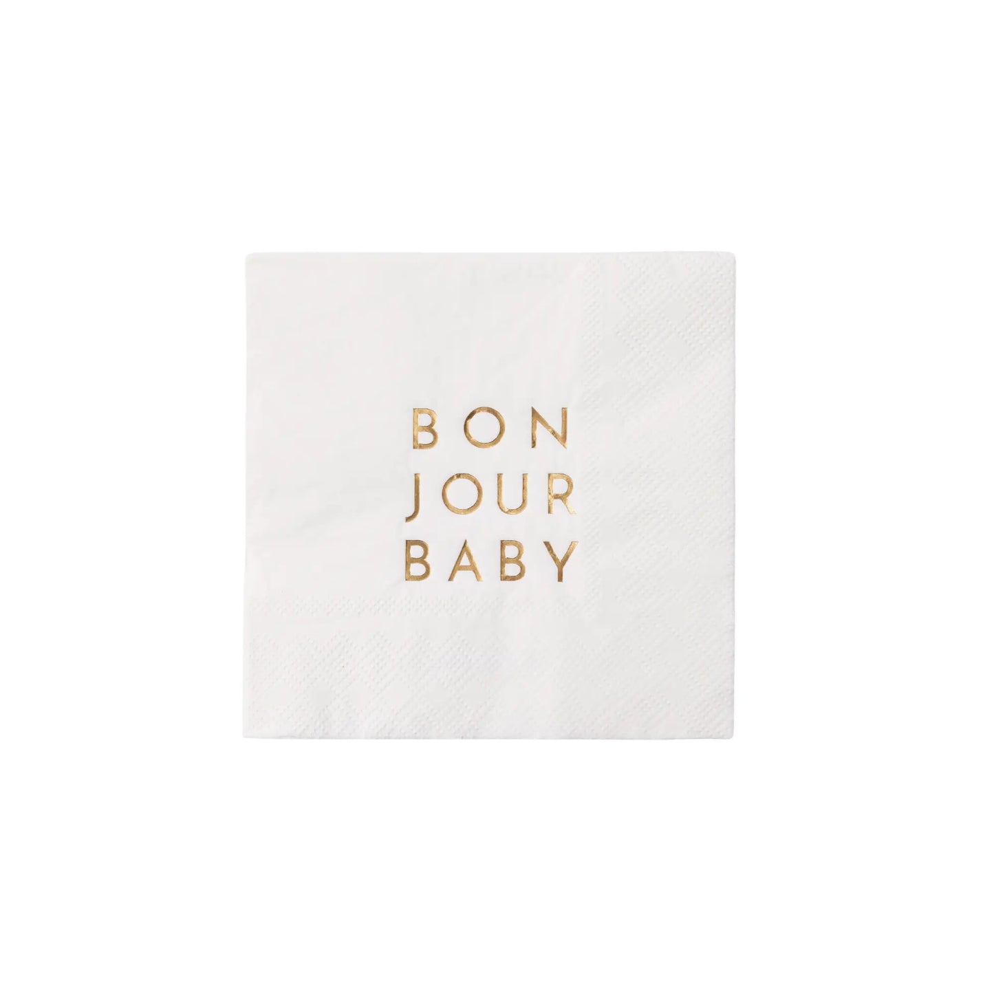 Bonjour Fête - BONJOUR BABY BLANC WHITE COCKTAIL NAPKINS Bonjour Fête