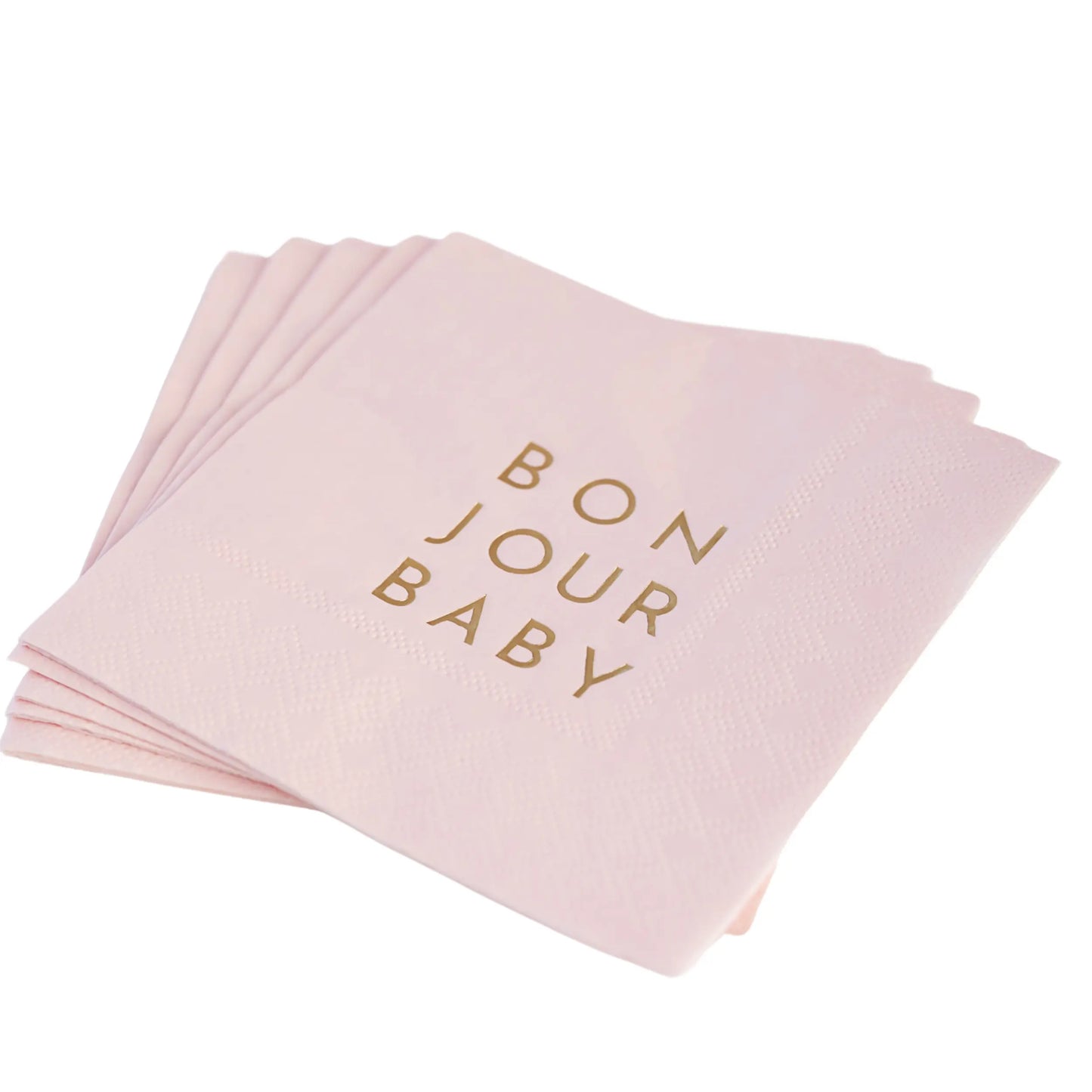 Bonjour Fête - BONJOUR BABY PETAL PINK COCKTAIL NAPKINS Bonjour Fête