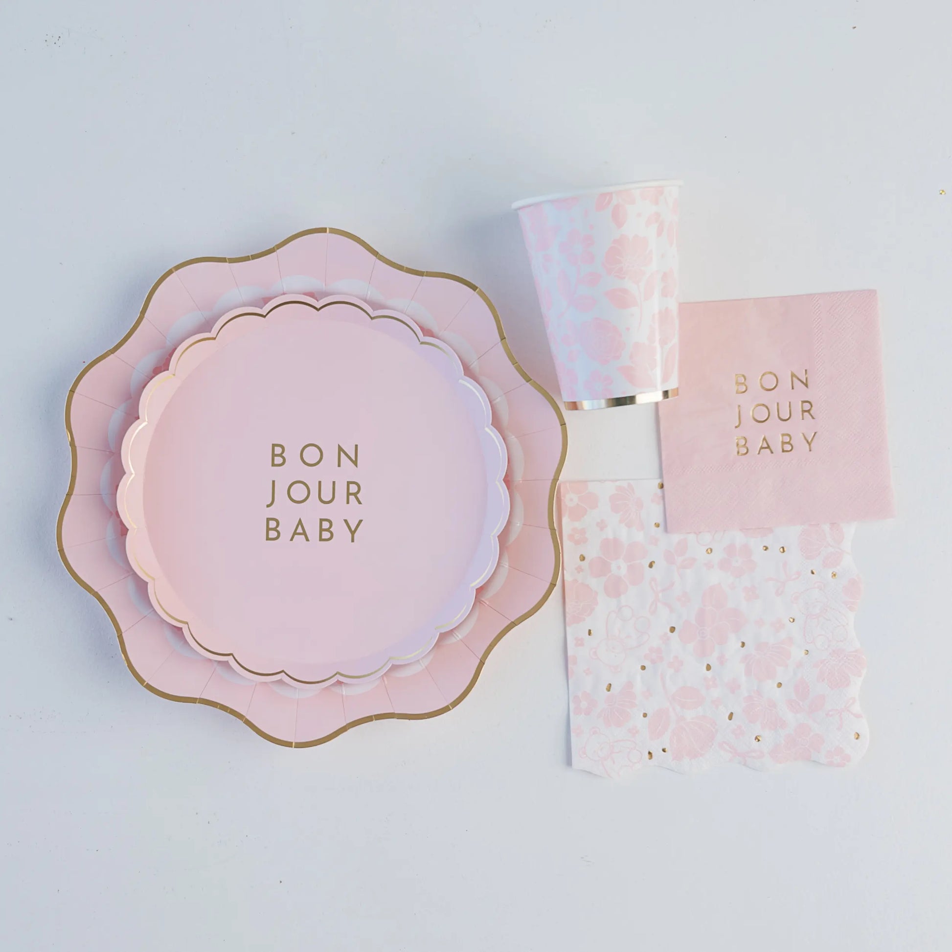 Bonjour Fête - BONJOUR BABY PETAL PINK SMALL PLATES Bonjour Fête