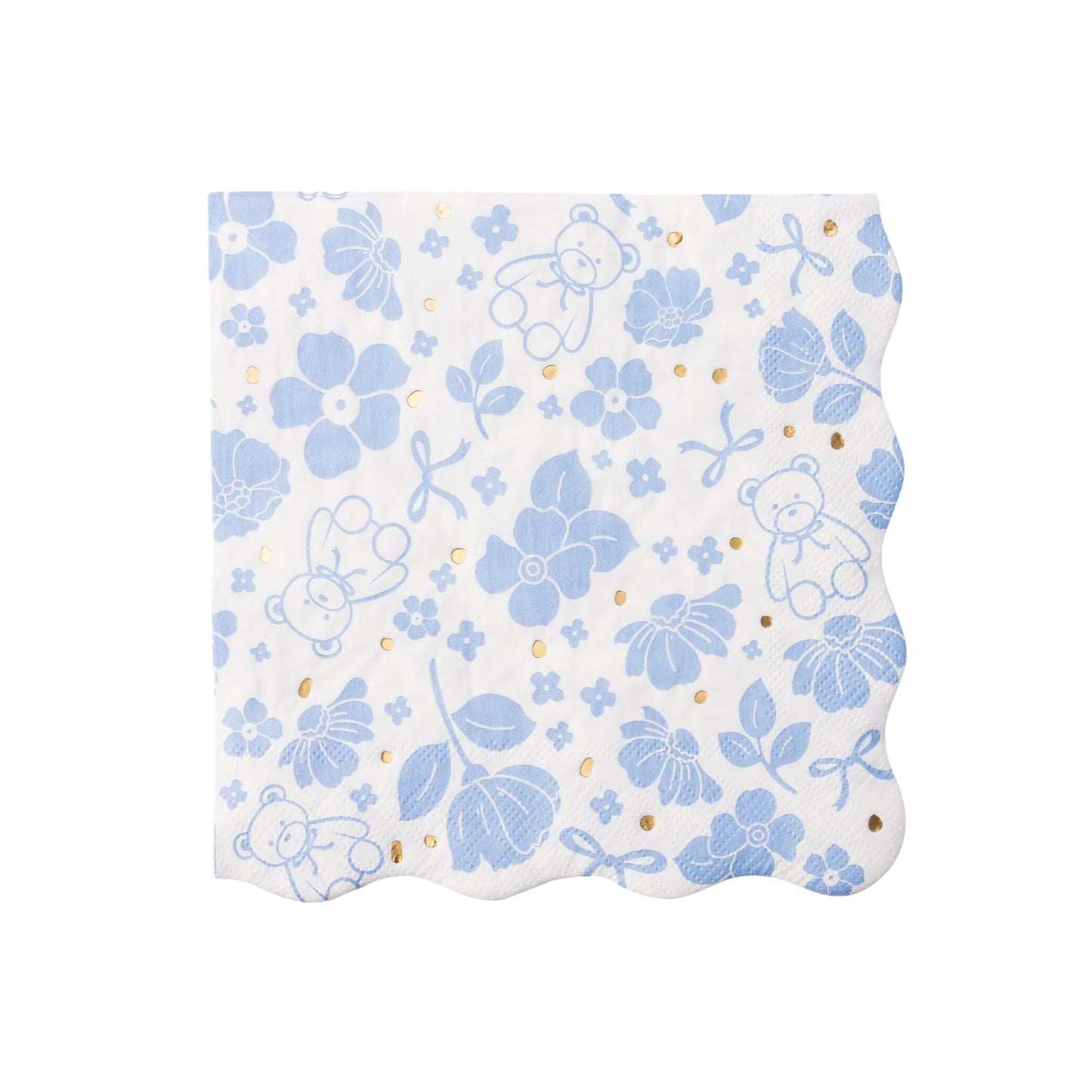 Bonjour Fête - HENRY BEAR BLUE LARGE NAPKINS Bonjour Fête