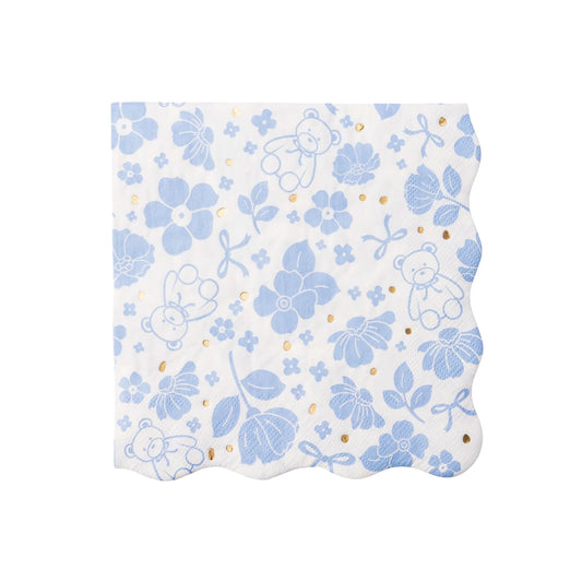 Bonjour Fête - HENRY BEAR BLUE LARGE NAPKINS Bonjour Fête
