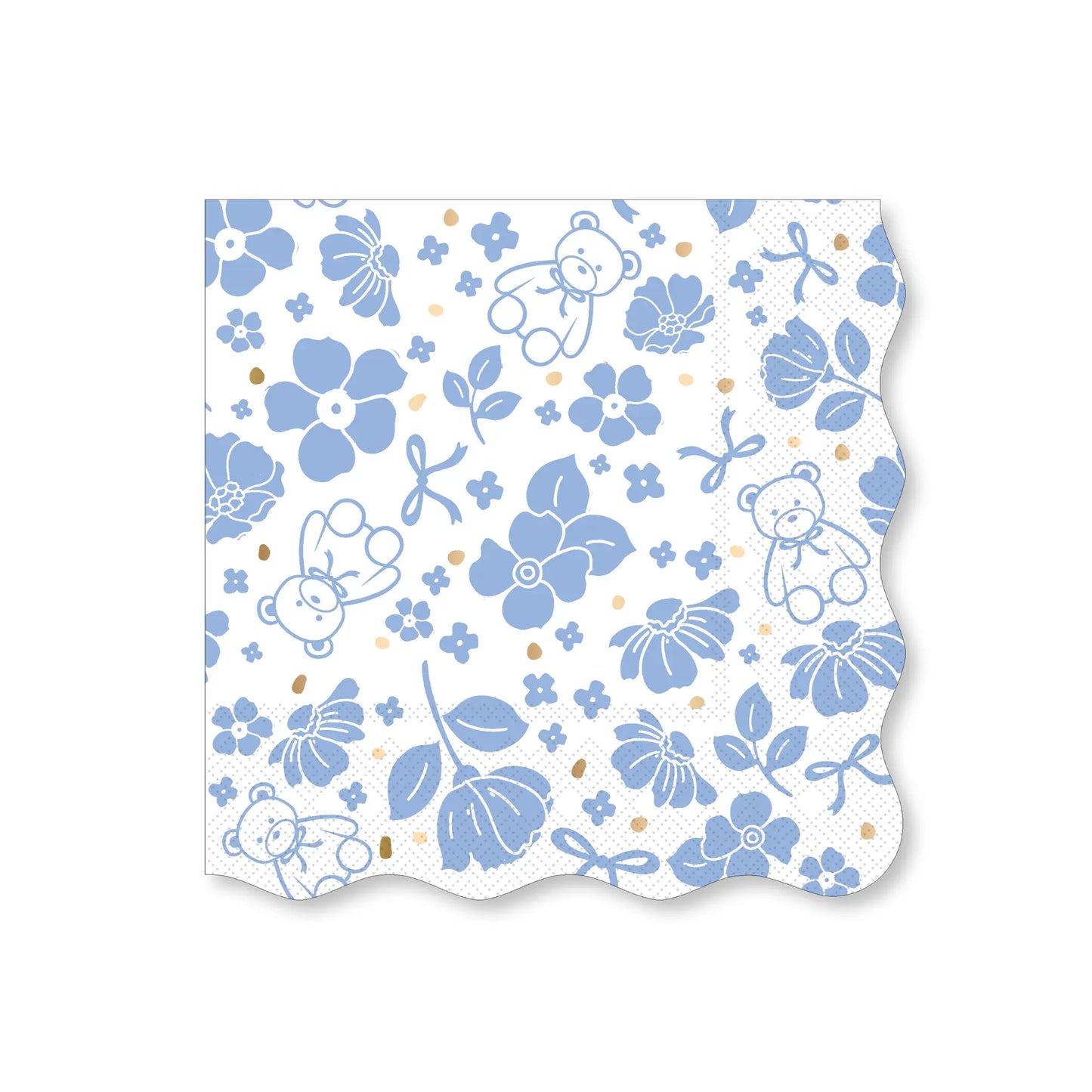 Bonjour Fête - HENRY BEAR BLUE LARGE NAPKINS Bonjour Fête