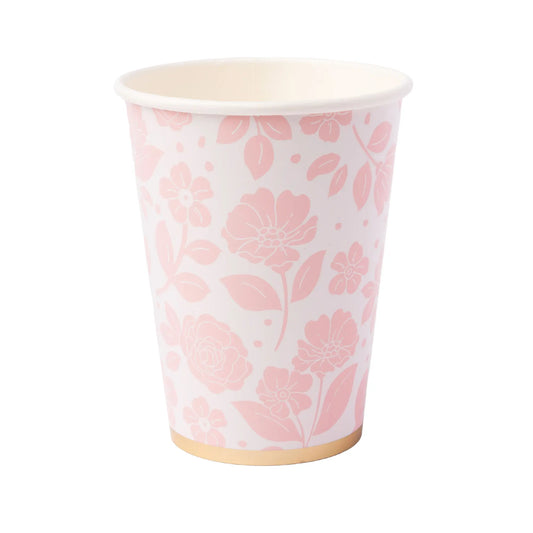 Bonjour Fête - PETAL PINK ELEGANT FLORAL CUPS Bonjour Fête