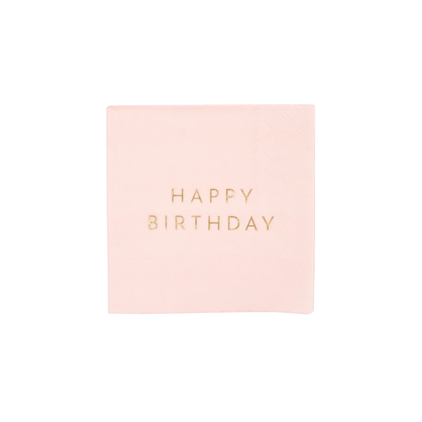 Bonjour Fête - PETAL PINK SIGNATURE HAPPY BIRTHDAY COCKTAIL NAPKINS Bonjour Fête