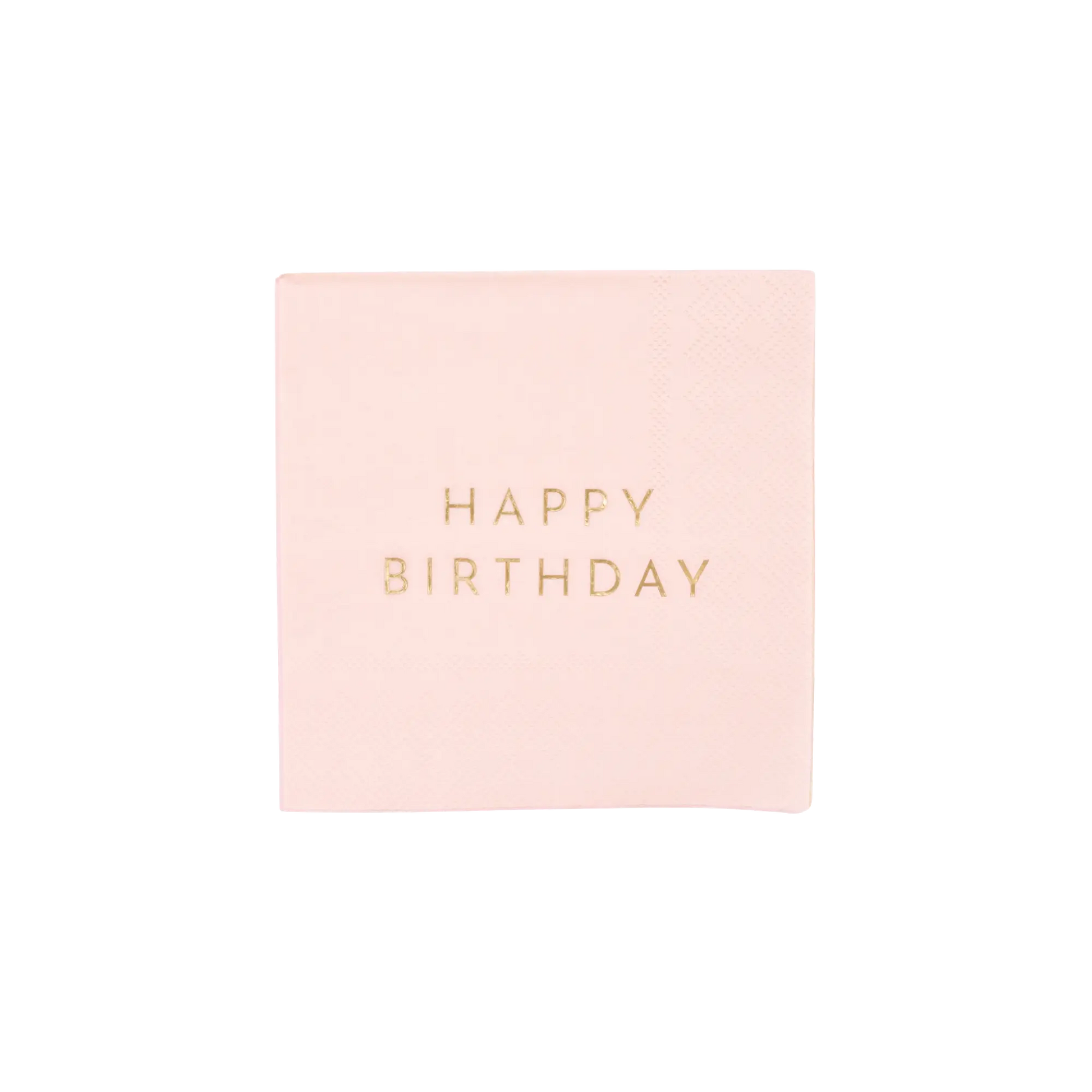 Bonjour Fête - PETAL PINK SIGNATURE HAPPY BIRTHDAY COCKTAIL NAPKINS Bonjour Fête