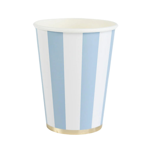 Bonjour Fête - SKY BLUE CABANA STRIPE CUPS Bonjour Fête