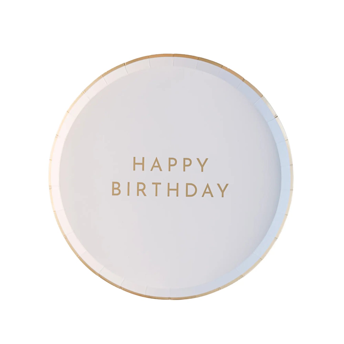 Bonjour Fête - WHITE & GOLD SIGNATURE HAPPY BIRTHDAY SMALL PLATES Bonjour Fête