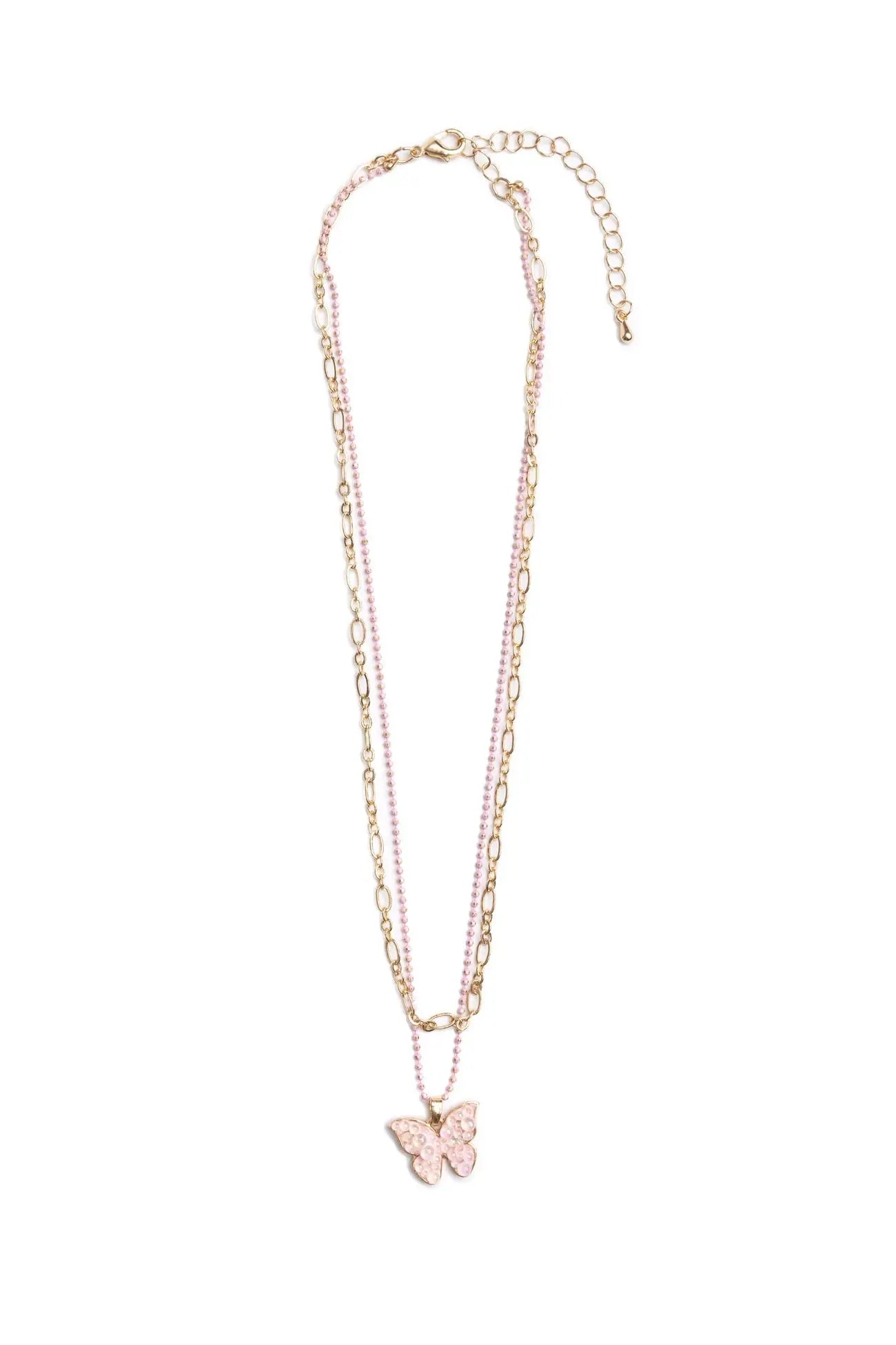 Boutique Chic Bubbly Butterfly Necklace thepartyville