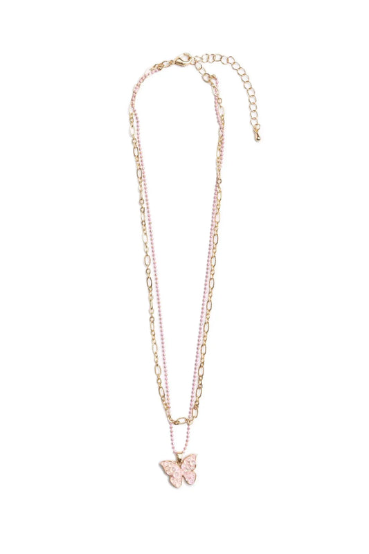 Boutique Chic Bubbly Butterfly Necklace thepartyville