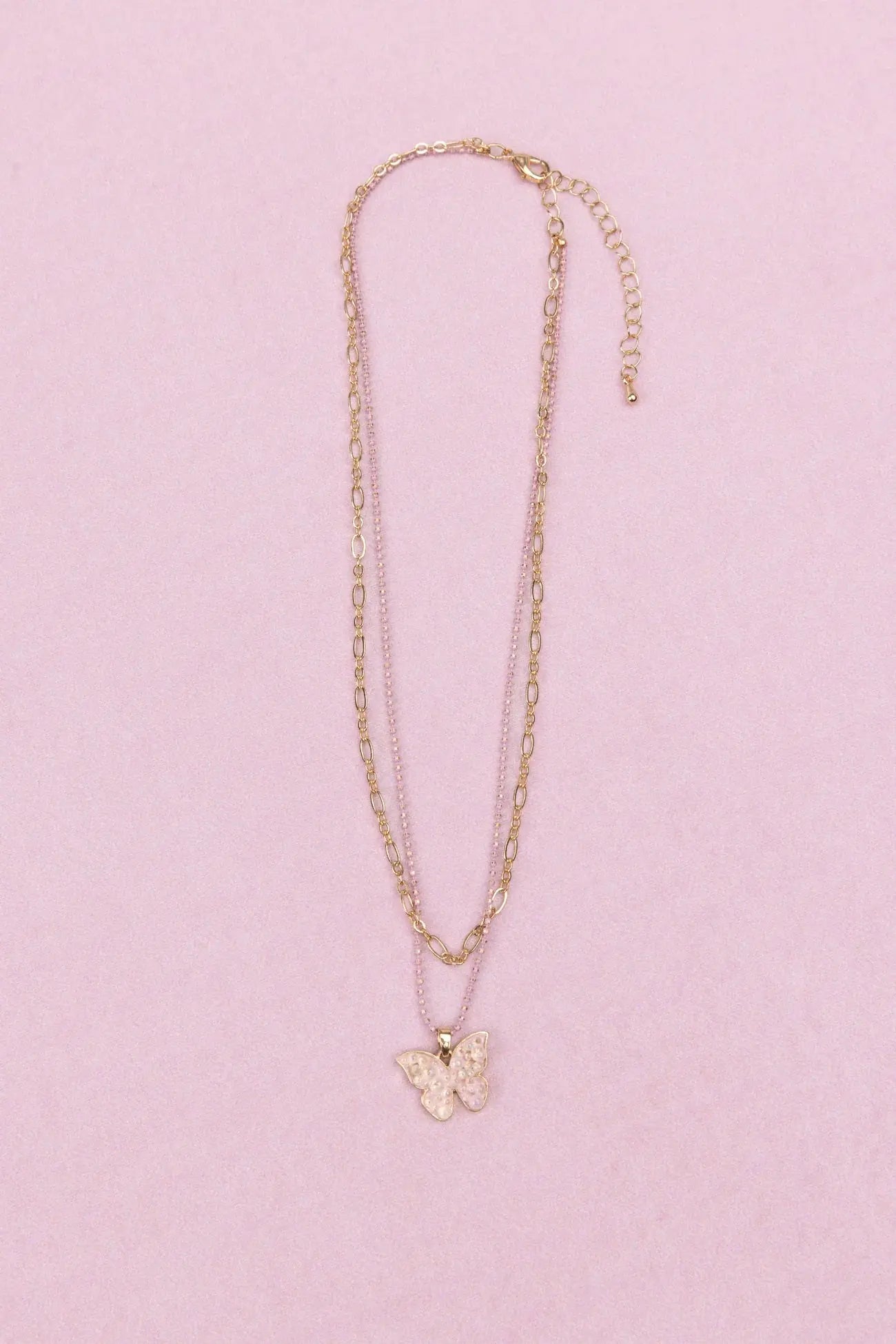 Boutique Chic Bubbly Butterfly Necklace thepartyville
