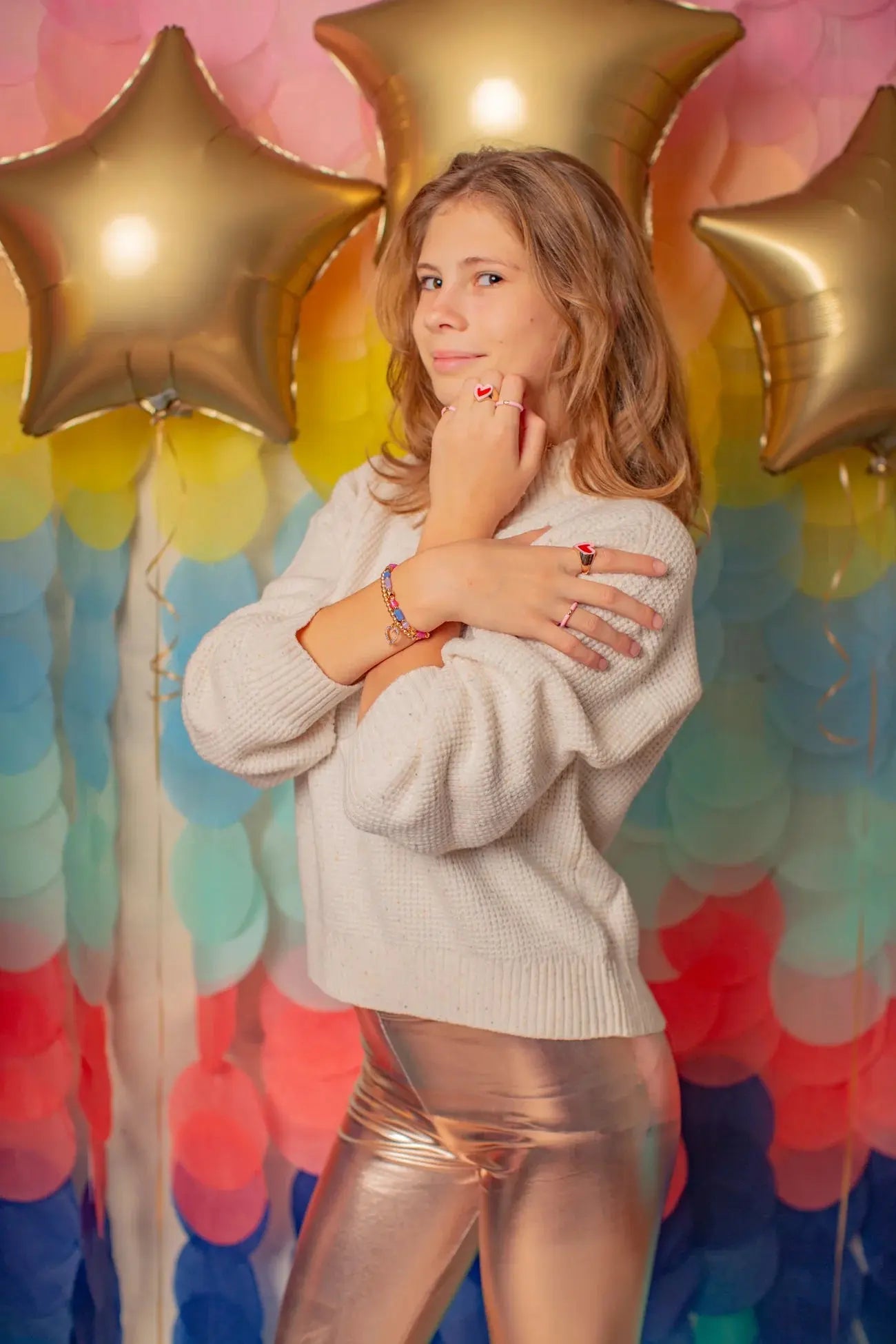 Boutique Chic Heart of Gold Bracelet thepartyville