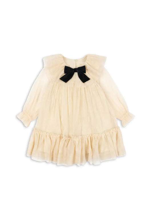 Bow Dress - Parchment Konges Slojd