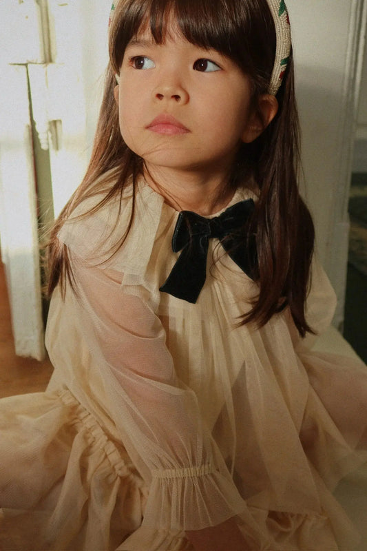 Bow Dress - Parchment Konges Slojd
