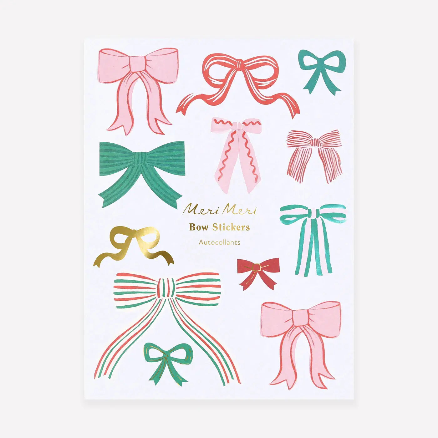 Bow Stickers (x 10 sheets) Meri Meri