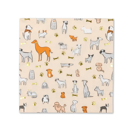 Bow Wow Large Napkins  - 16 Pk. Jollity & Co. + Daydream Society