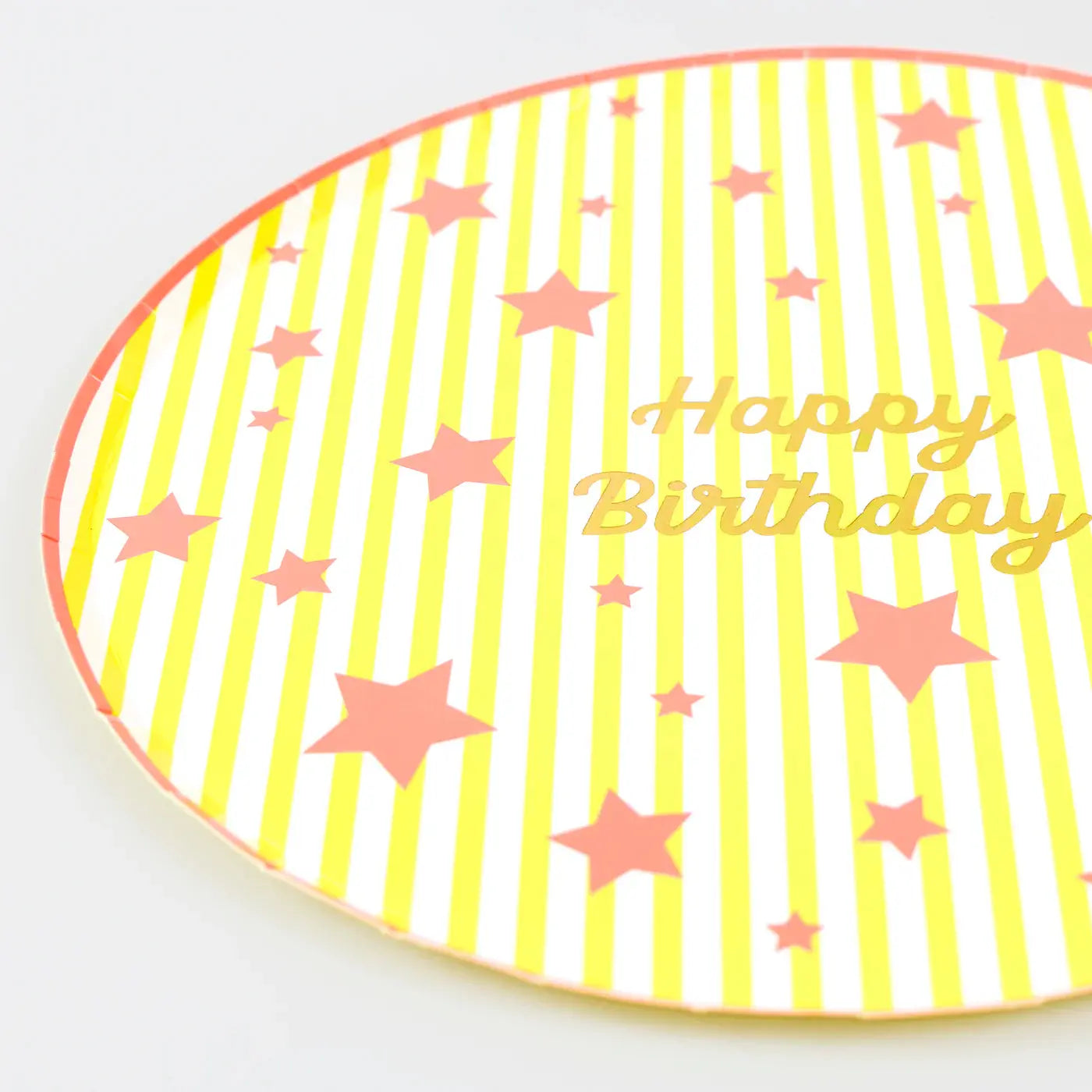 Bright Star Happy Birthday Dinner Plates (x 8) Meri Meri