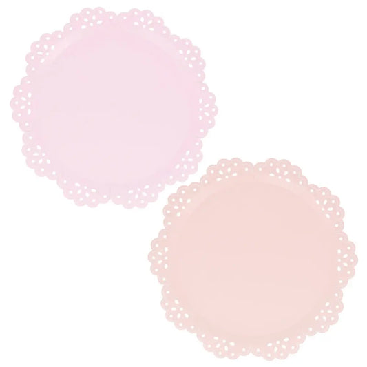 Broderie Anglaise lace multi dinner plates Meri Meri