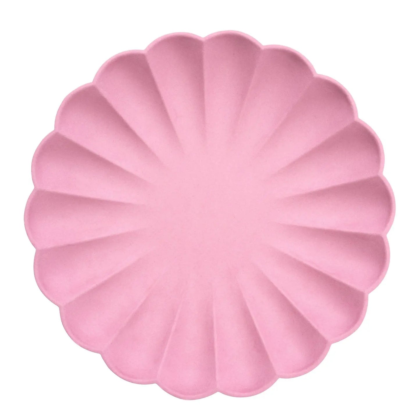 Bubblegum pink compostable plates L Meri Meri