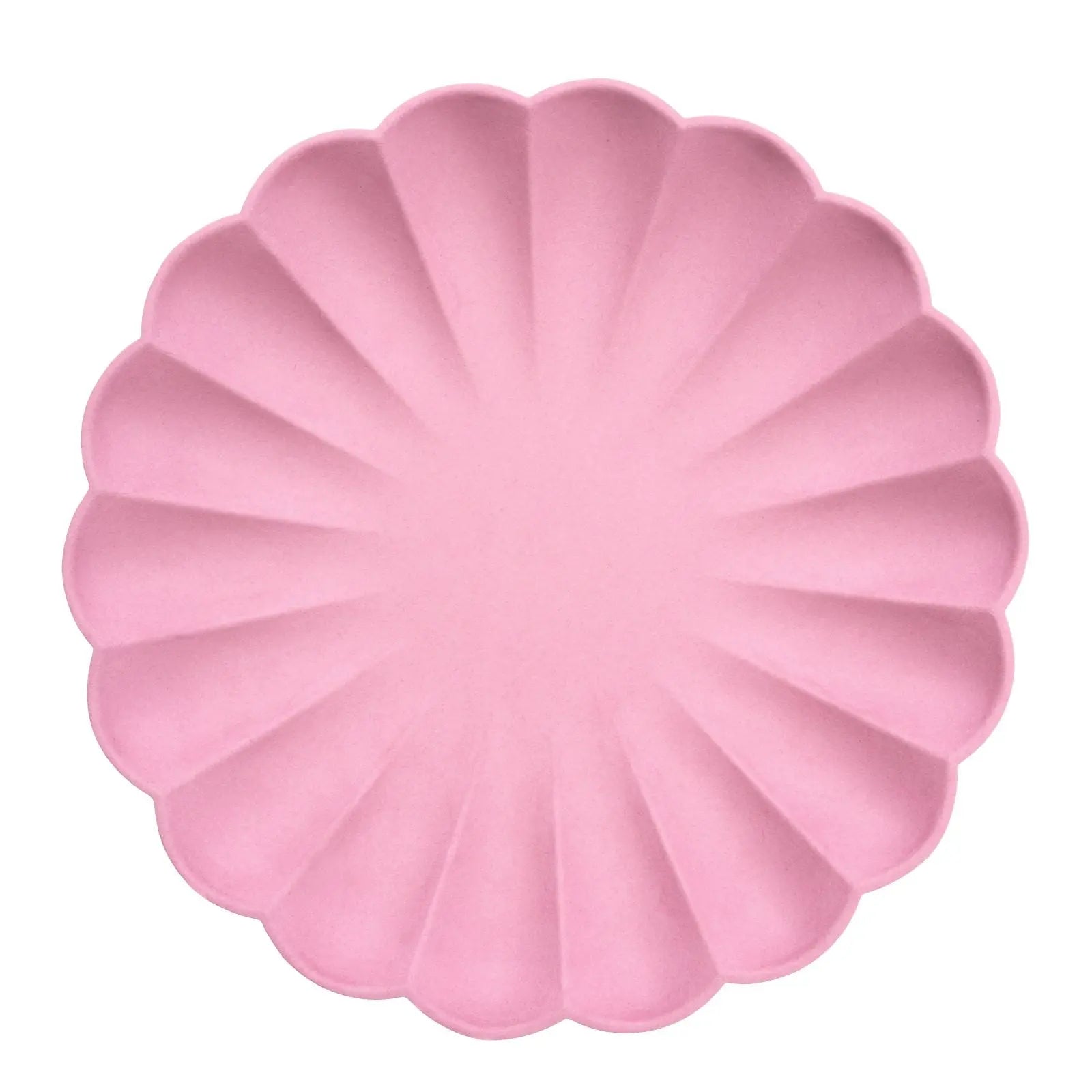 Bubblegum pink compostable plates L Meri Meri