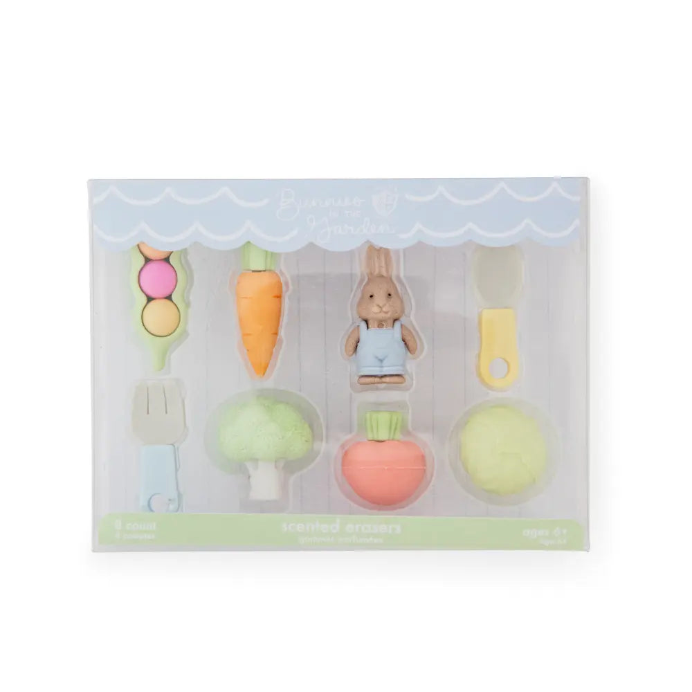 Bunnies In The Garden Eraser Set Jollity & Co. + Daydream Society