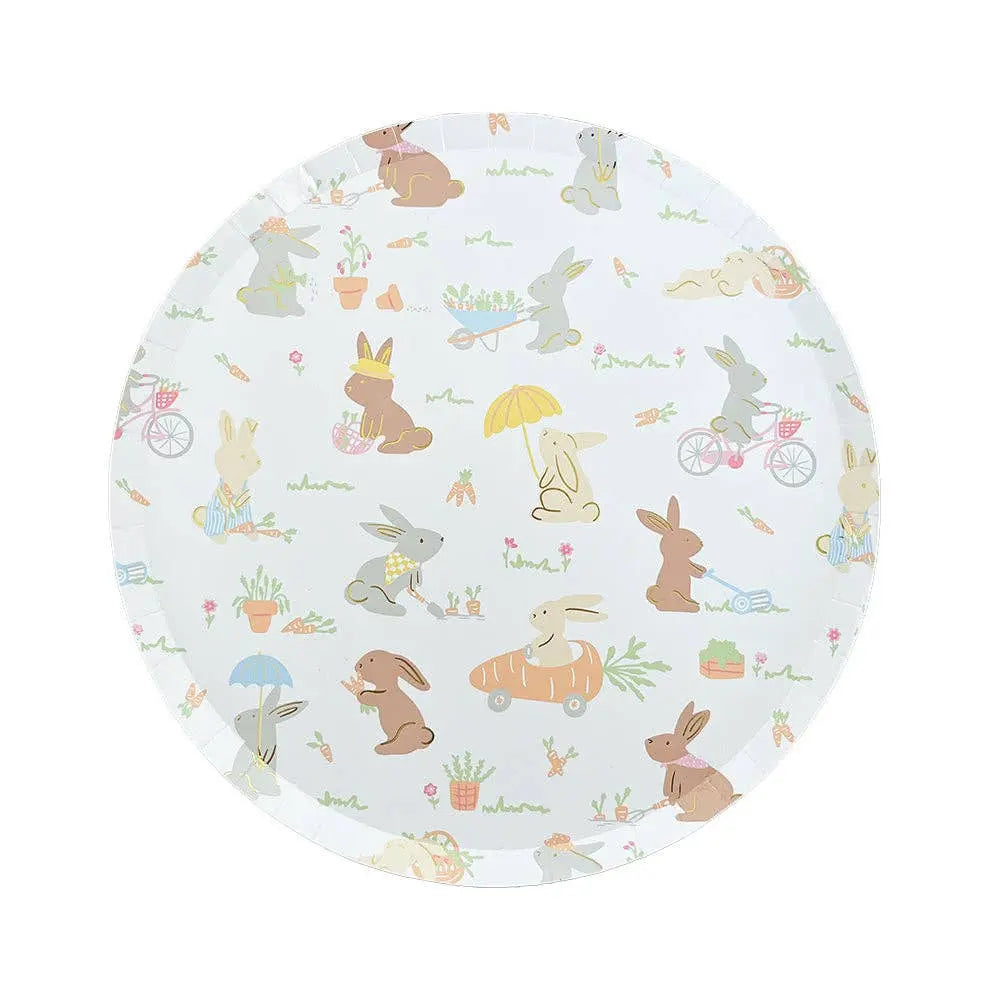 Bunnies In The Garden Large Round Plates Jollity & Co. + Daydream Society
