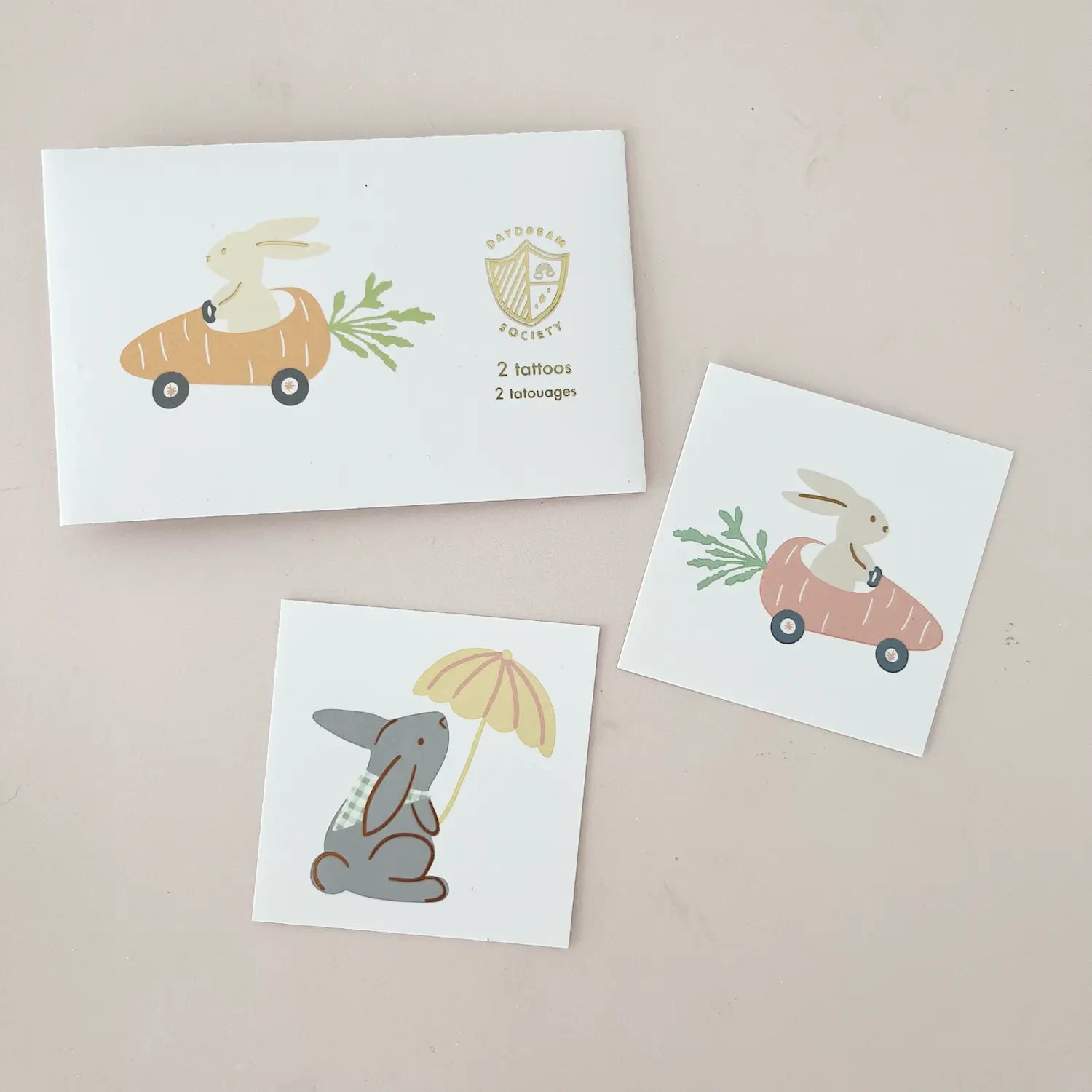 Bunnies In The Garden Temporary Tattoos Jollity & Co. + Daydream Society