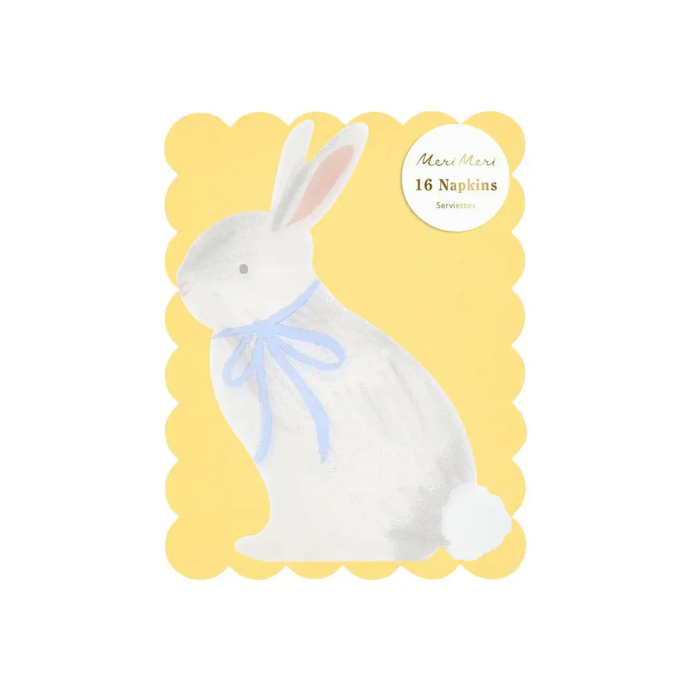Bunny with bow napkins Meri Meri