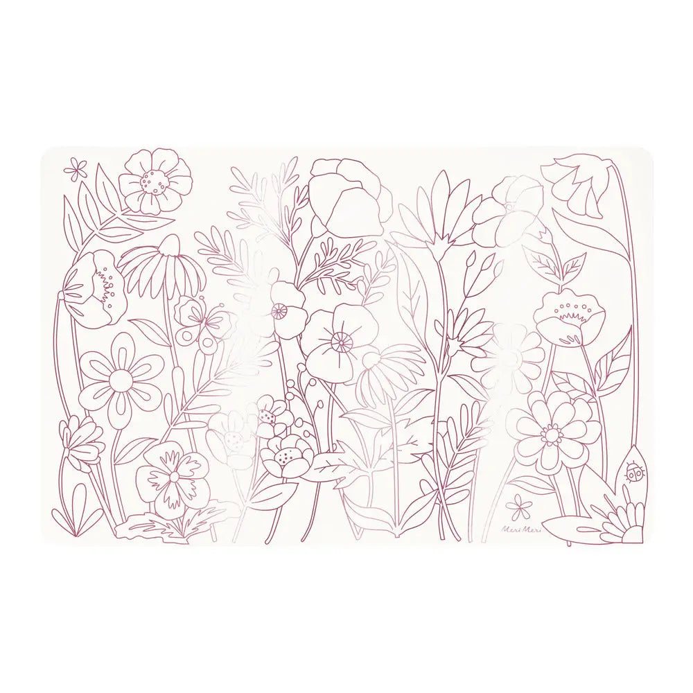 Butterflies & flowers colouring placemats Meri Meri