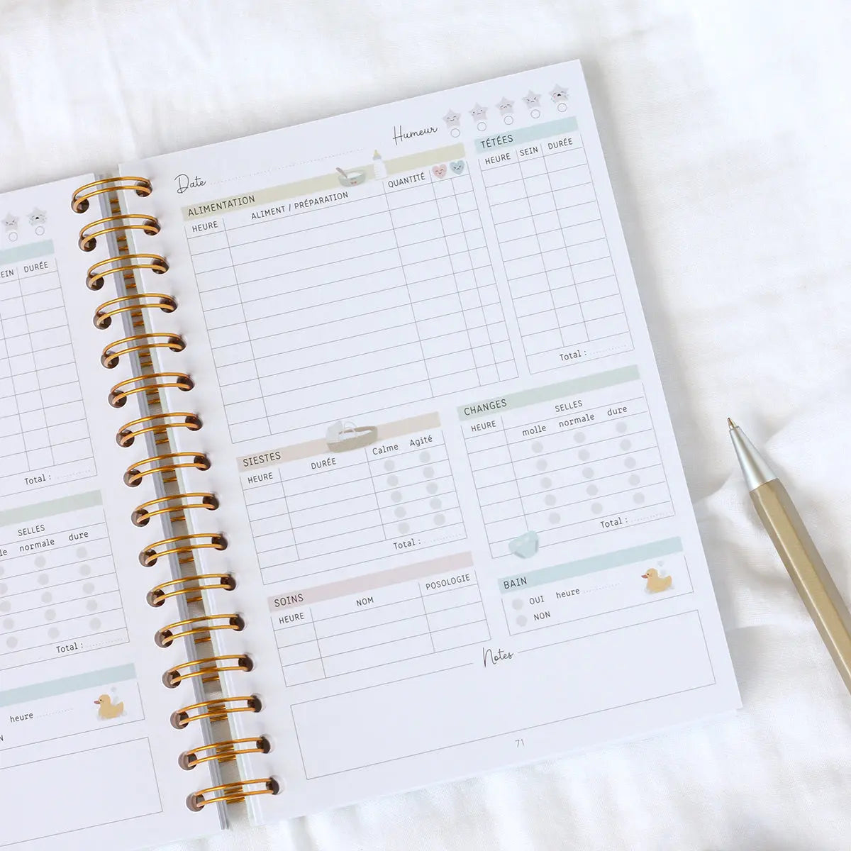 CARNET DE SUIVI DE BÉBÉ, 6 MOIS Zu-boutique