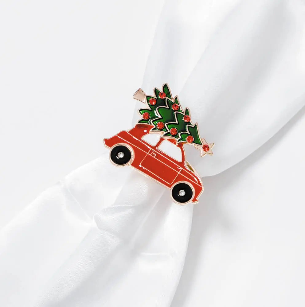 CHRISTMAS CAR NAPKIN RING Tim&Puce Factory