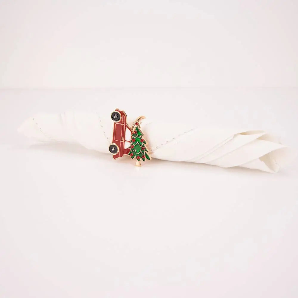 CHRISTMAS CAR NAPKIN RING Tim&Puce Factory