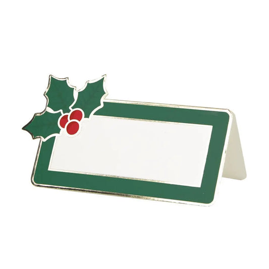 CHRISTMAS HOLLY PLACE MARKER X 8PCS Tim&Puce Factory