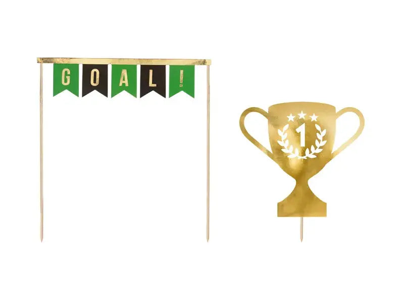 Cake topper Football party Partydeco
