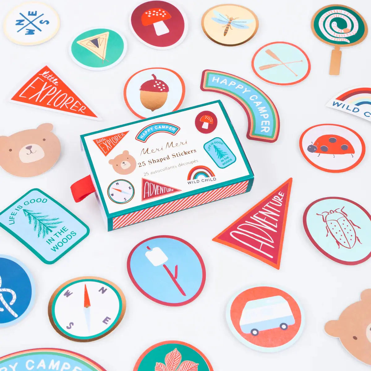 Camping Adventure Shaped Stickers (x 25) Meri Meri