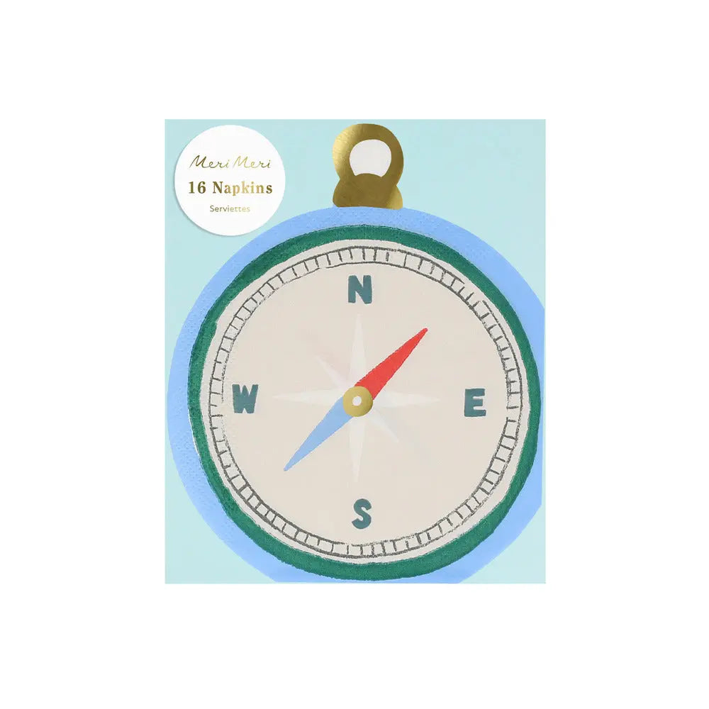 Camping adventure compass napkins Meri Meri
