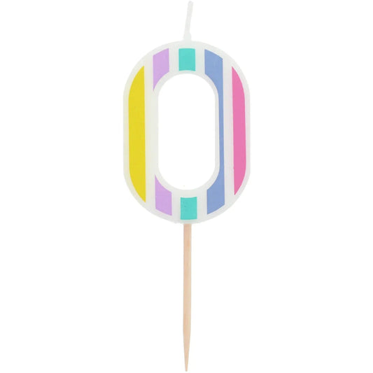 Candle Pastel Number 0 Multicolour Folat