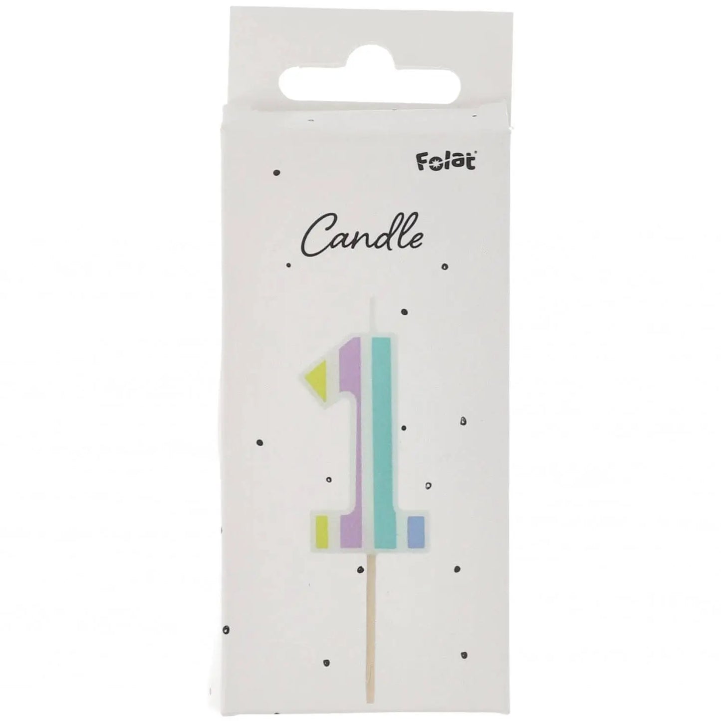Candle Pastel Number 1 Multicolour Folat