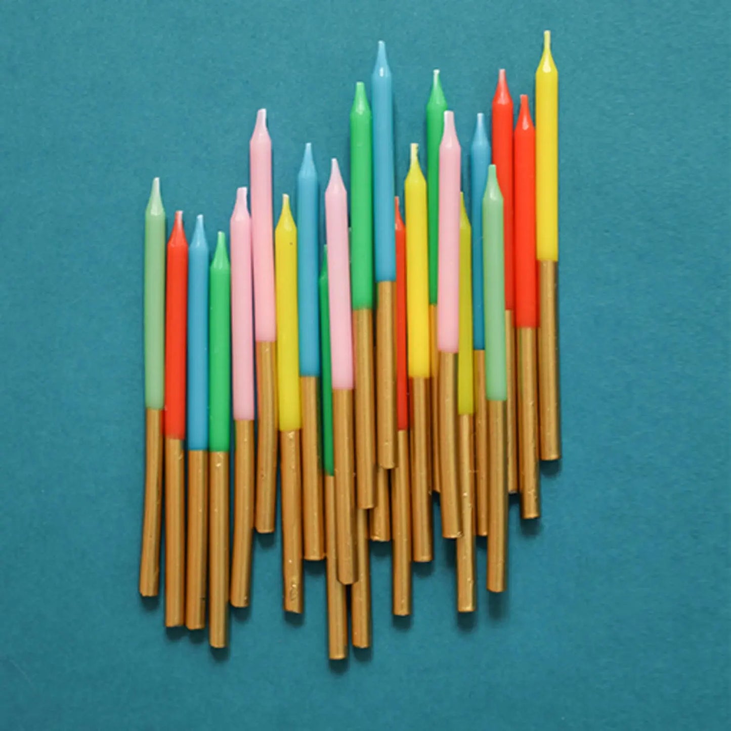 Candles Retro Metallic 10cm - 24 pieces Folat