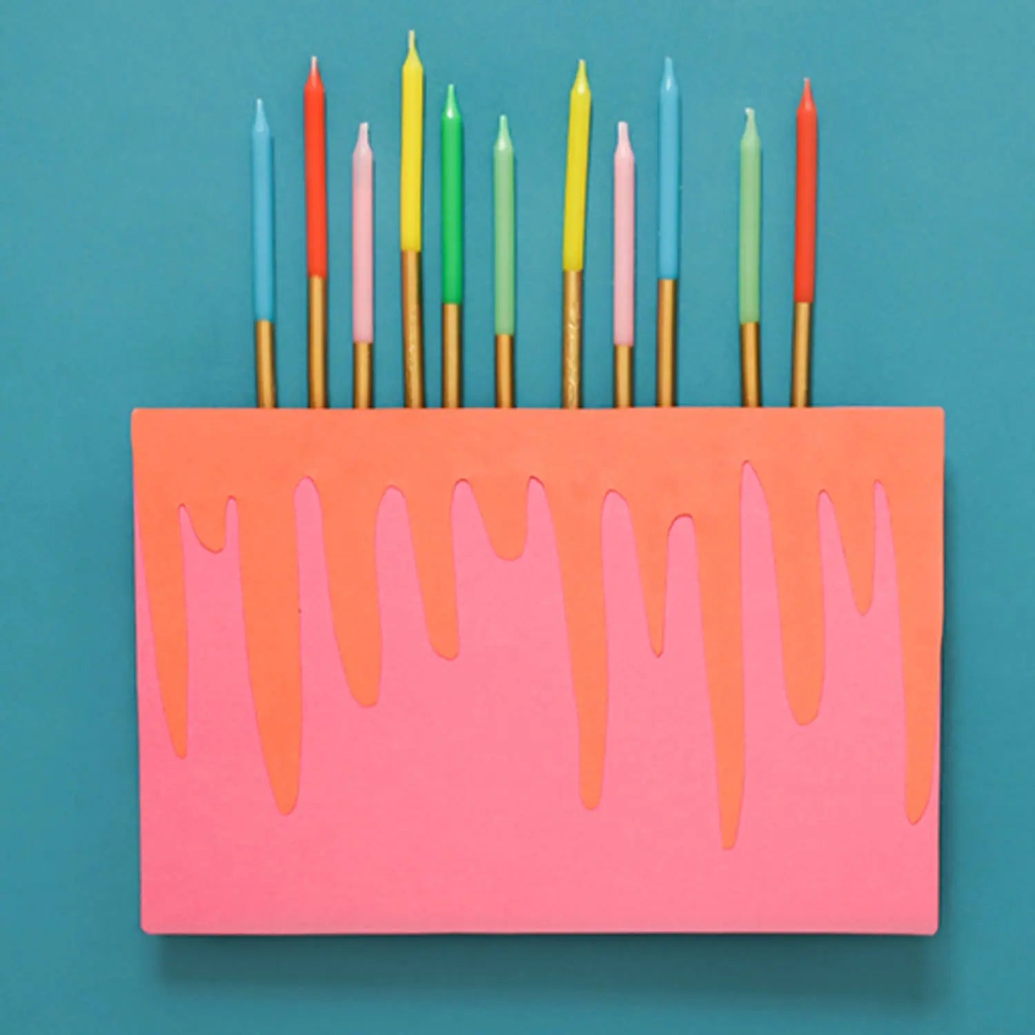 Candles Retro Metallic 10cm - 24 pieces Folat