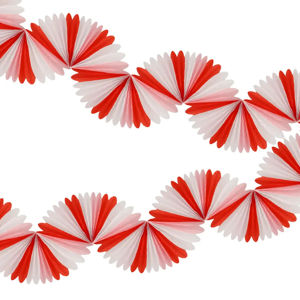 Candy cane honeycomb garland Meri Meri