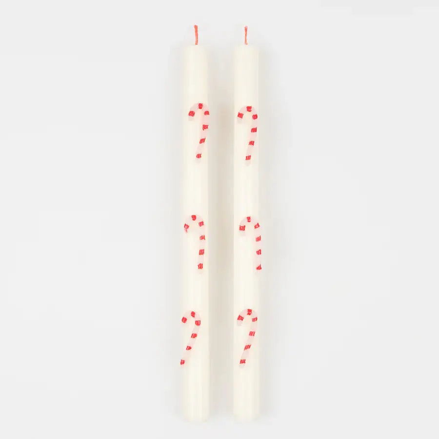 Candy cane table candles X2 Meri Meri