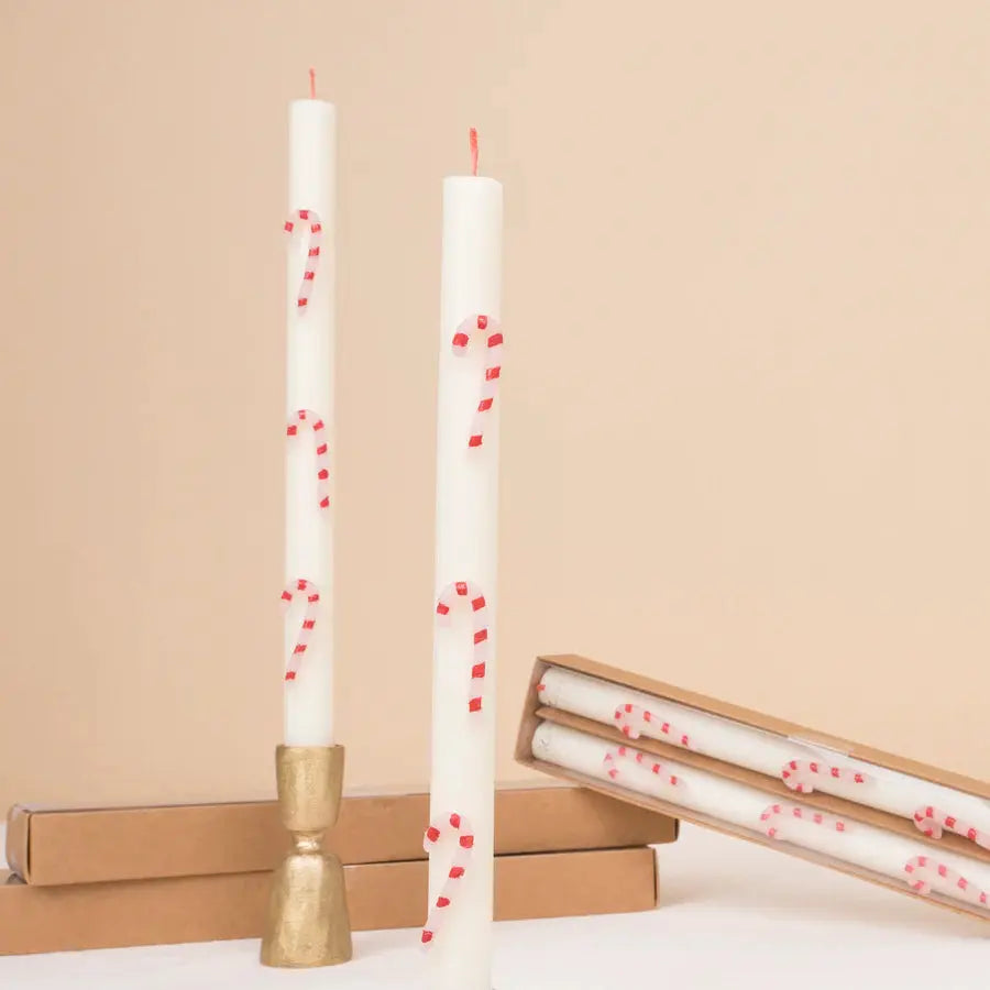 Candy cane table candles X2 Meri Meri