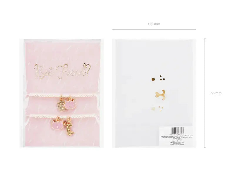 Card with bracelets Best Friends Partydeco