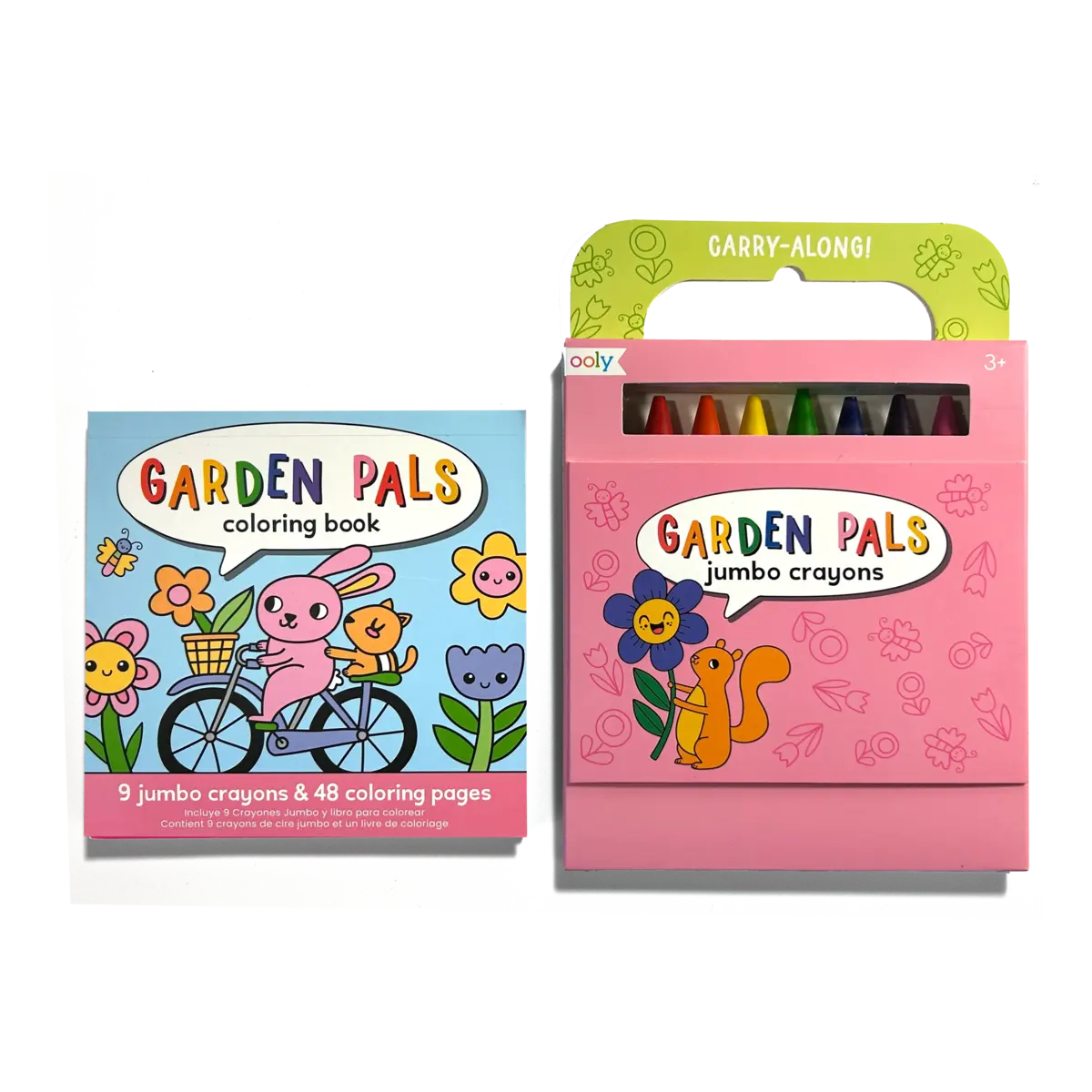 Carry Along Crayons & Coloring Book Kit – Garden Pals (Set of 10) OOLY