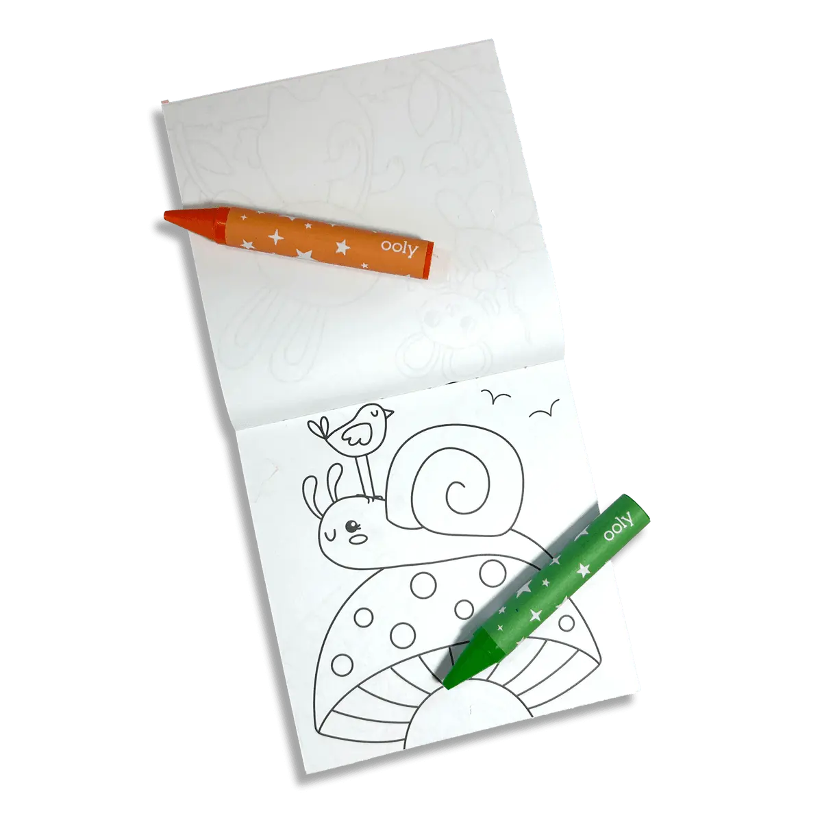 Carry Along Crayons & Coloring Book Kit – Garden Pals (Set of 10) OOLY