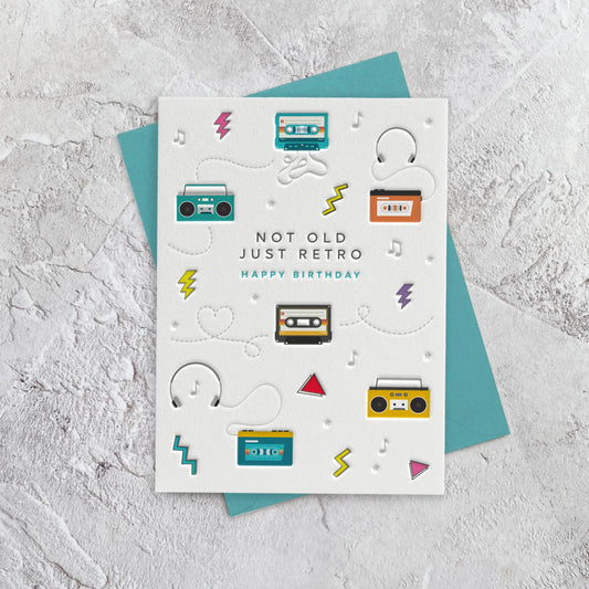 Cassette Tapes Letterpress Style Card Heyyy Ltd