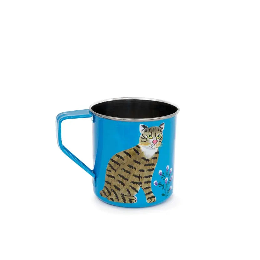 Cat Mugs - Hand Painted Hf HELIO FERRETI