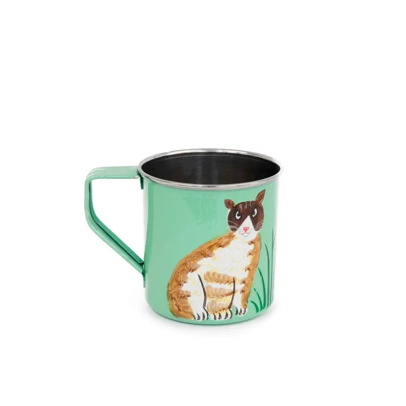 Cat Mugs - Hand Painted Hf HELIO FERRETI