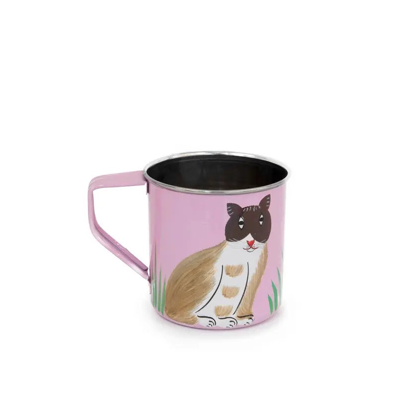 Cat Mugs - Hand Painted Hf HELIO FERRETI