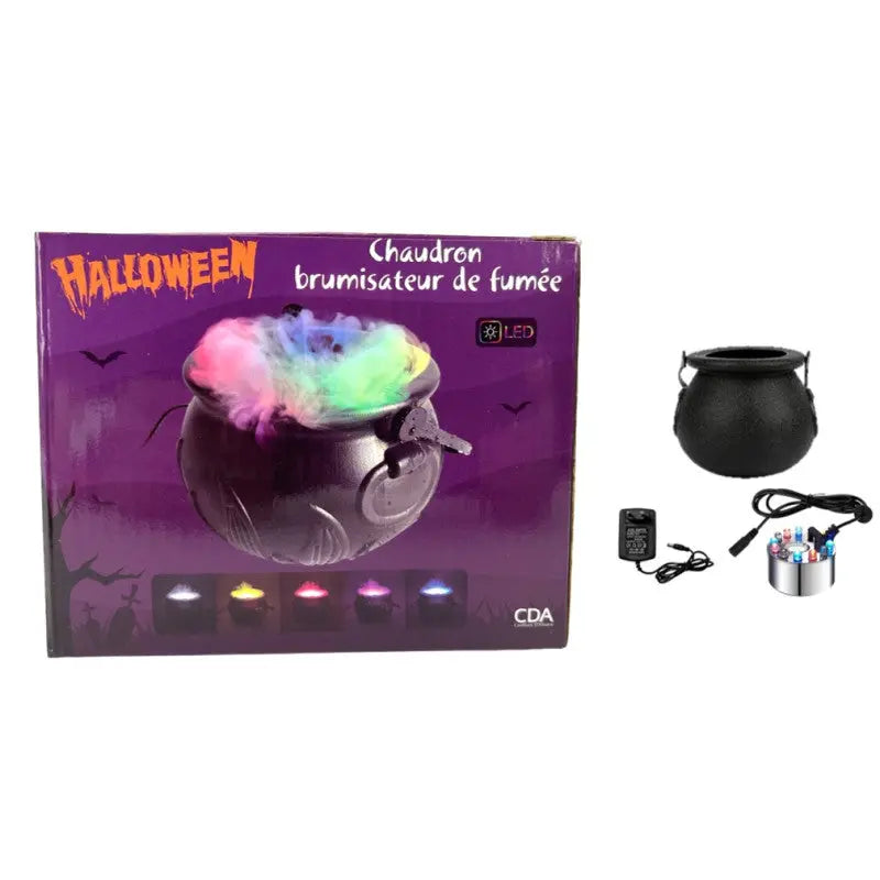 Cauldron PE 11 X 8.5 cm with LED smoke sprayer Cotillons D Alsace